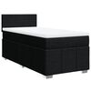 vidaXL Pat box spring cu saltea, negru, 80x200 cm, textil