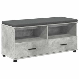 vidaXL Bancă pentru hol Gri Beton 100 x 38 x 46 cm