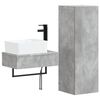 vidaXL Set de mobilier pentru baie 2 buc. Gri Beton 33 x 34,5 x 100 cm