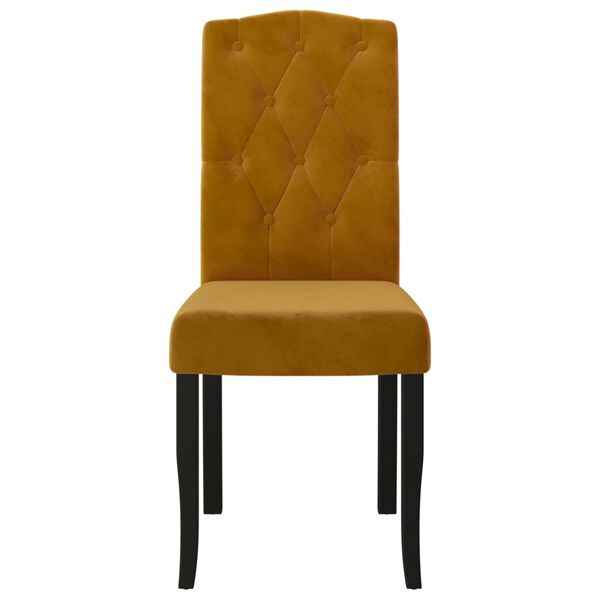 vidaXL Scaune de bucătărie, 4 buc., maro, catifea