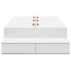 vidaXL Cadru de pat cu depozitare cu sertar Alb 236.5 x 80 x 31.5 cm
