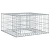 vidaXL Pat ridicat din gabion 80 x 80 x 40 cm Oțel Galvanizat Argintiu