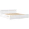 vidaXL Cadru de pat cu sertar Alb 193 x 203 cm Lemn prelucrat