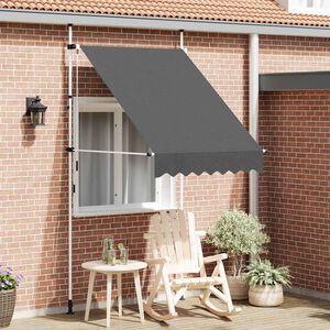 vidaXL Copertină retractabilă manual, antracit, 150 cm