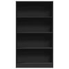 vidaXL Bibliotecă, negru, 80x24x143 cm, lemn prelucrat
