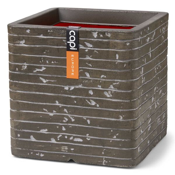 Capi Jardinieră Nature Row, verde măsliniu, 40x40x40 cm, pătrată