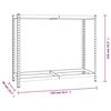 vidaXL Raft pentru anvelope cu 2 niveluri argintiu 110x40x110 cm oțel