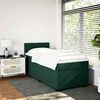 vidaXL Pat box spring cu saltea, verde închis, 90x190 cm, catifea