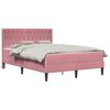 vidaXL Cadru de pat cu saltea Roz 120 x 190 cm Catifea