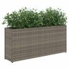 vidaXL Jardinieră de grădină cu 2 ghivece, gri, 90x20x40 cm poliratan