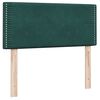 vidaXL Pat box spring cu saltea, verde &icirc;nchis, 100x220 cm, catifea