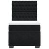 vidaXL Pat box spring cu saltea, negru, 80x200 cm, catifea