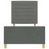vidaXL Cadru de pat cu headboard Gri &icirc;nchis 80 x 200 cm țesătură