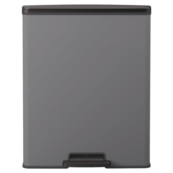 Curver Coș de gunoi dublu cu pedală „Deco”, gri rece, 26L+26L