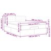 vidaXL Cadru de pat otoman cu saltea Gri &icirc;nchis 140x200cm catifea
