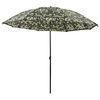 vidaXL Umbrelă pentru Pescuit Camuflaj 300 x 240 cm Poliester Oxford