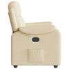 vidaXL Fotoliu rabatabil, crem, material textil