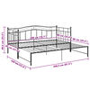 vidaXL Cadru pat canapea extensibilă, negru, 90x200 cm, metal