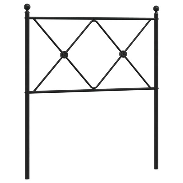 vidaXL Tăblie de pat de schimb metalică, negru, 75 cm