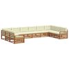 vidaXL Seturi de canapele 6 buc. Natural și Crem Lemn Solid de Acacia