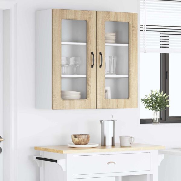 vidaXL Dulap de bucătărie Kalmar 2 pcs Stejar Sonoma 40 x 31 x 80 cm