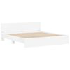 vidaXL Cadru de pat Pe perete Alb 137 x 190 cm Lemn compozit