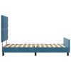 vidaXL Pat cu arcuri cu headboard Albastru &icirc;nchis 100 x 200 cm Catifea