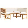 vidaXL Set de Bănci pentru Grădină 3 pcs Maro Lemn Solid de Acacia