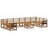 vidaXL Set de canapele de exterior 11 pcs natural Lemn Solid de Acacia