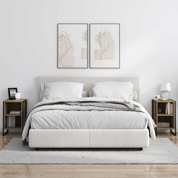 vidaXL Noptieră Stejar artizanal 39.5 x 30 x 50 cm Lemn compozit