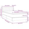 vidaXL Pat box spring cu saltea, albastru &icirc;nchis, 90x210 cm, catifea