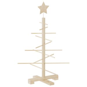 vidaXL Brad de Crăciun din lemn decorativ, 75 cm, lemn de pin masiv