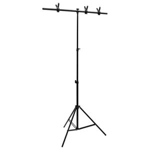 vidaXL Suport de fundal &icirc;n formă de T, negru, 91x60x(70-200) cm
