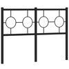 vidaXL Tăblie de pat de schimb metalică, negru, 120 cm