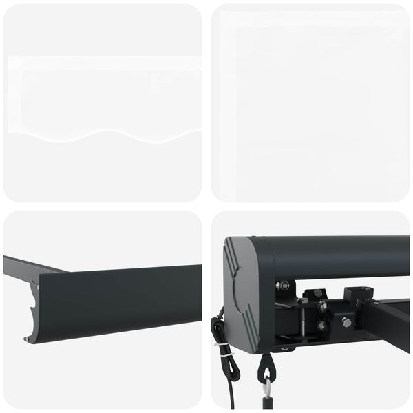 vidaXL Copertină Alb 400 &times; 300 cm Poliester și Aluminiu