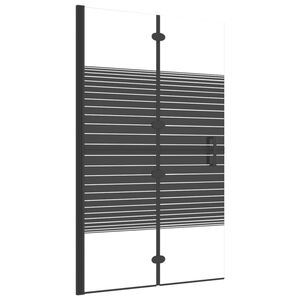 vidaXL Cabină de duș pliabilă, negru, 80x140 cm, ESG