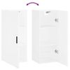 vidaXL Dulap montat pe perete, alb, 34,5x34x90 cm