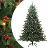 vidaXL Brad de Crăciun artificial Verde 240 cm PVC și metal și plastic