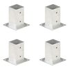 vidaXL Suporți st&acirc;lp, 4 buc., metal galvanizat, 81 mm