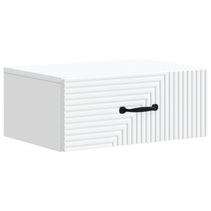 vidaXL Dulap de noapte suspendat Alb 49 x 34,5 x 20 cm Lemn prelucrat