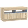 vidaXL Cabinet TV cu LED Stejar Sonoma Lemn prelucrat