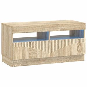vidaXL Cabinet TV cu LED Stejar Sonoma Lemn prelucrat