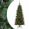 vidaXL Brad de Crăciun artificial cu glob 120 cm 150 LED-uri Alb cald