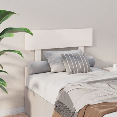 vidaXL Tăblie de pat, alb, 103,5x3x81 cm, lemn masiv de pin