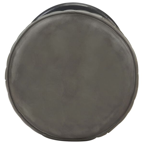 vidaXL Scaun de bar, gri învechit, piele naturală