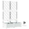 vidaXL Vază pentru Grădină 2 buc. Alb 80 x 40 x 126 cm PP