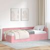 vidaXL Cadru de pat colțar cu headboard Roz 100 cm x 200 cm Catifea