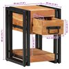 vidaXL Dulap de noapte Maro 30 x 30 x 40 cm lemn masiv de acacia