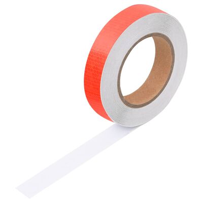 vidaXL Bandă reflectorizantă, roșu, 2,5 cmx20 m, PVC