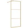 vidaXL Zid de duș walk-in Auriu 80 x 195 cm Sticlă și Aluminiu